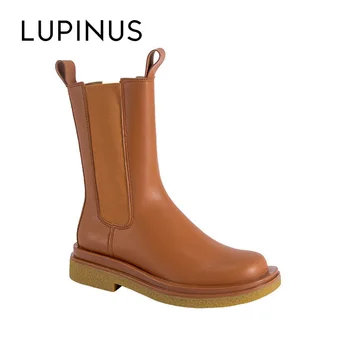 

Lupinus Luxury Brand Design Platform Women Ankle Boots 2020 New Winter Flat Ankle Boots For Women Fashion Women Chelsea Boots