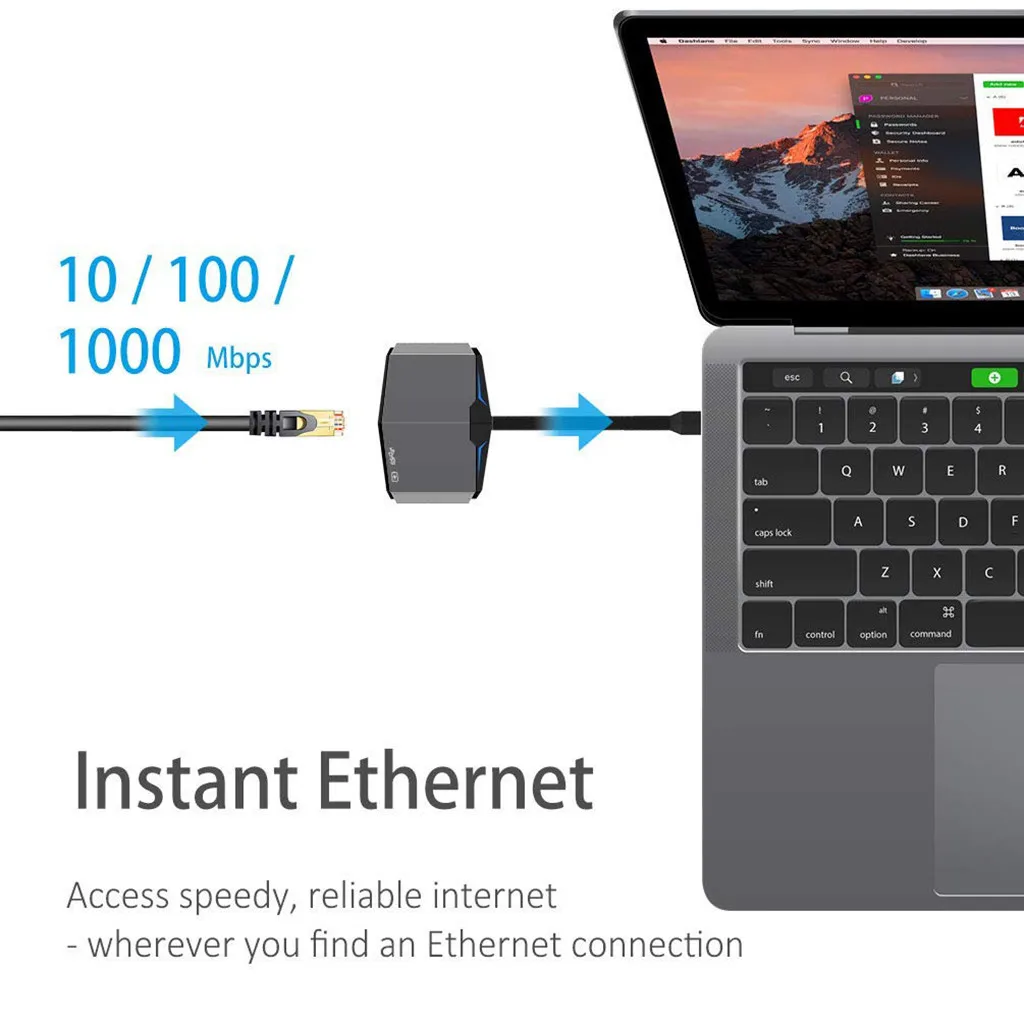 Дизайн HDMI преключатель USB-C Многофункциональный узловой центр Тип с разъемами типа C и HDMI 6-в-1 переходник удлинитель док-станция для# guahao