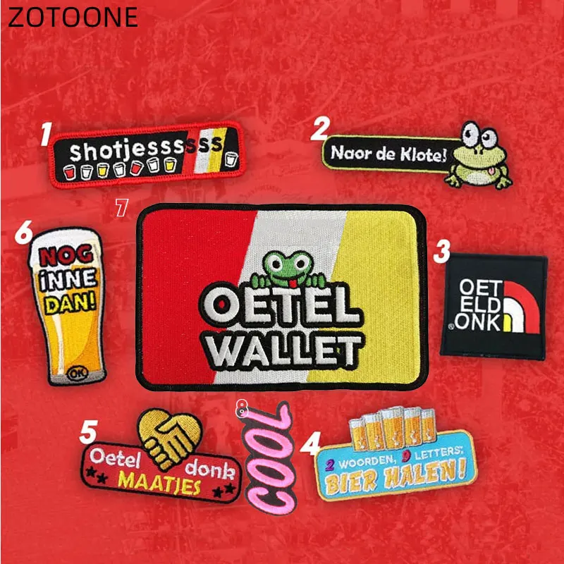Нашивки ZOTOONE с вышивкой и надписью Oeteld onk Frog Carnival для Нидерландов|Заплатки| |