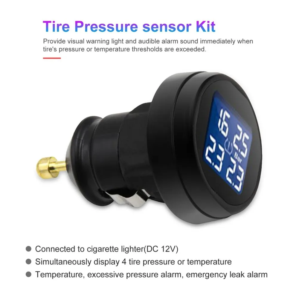 Встроенный TPMS TS61 система контроля давления в шинах Инструмент беспроводной в режиме реального времени прикуриватель TPMS датчик автомобильный комплект
