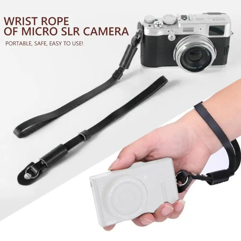 Black Camera Wrist Strap Hand Strap Compatible for Sony A7III A6000 A6300 A6500 Fujifilm X-T30 X-T20 X-T3 X-T2 X100F ILCE M10 Mirrorless Cameras Adjustable Safety Rope