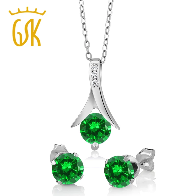 Женский комплект ювелирных изделий GemStoneKing набор из серебра 925 пробы с нано