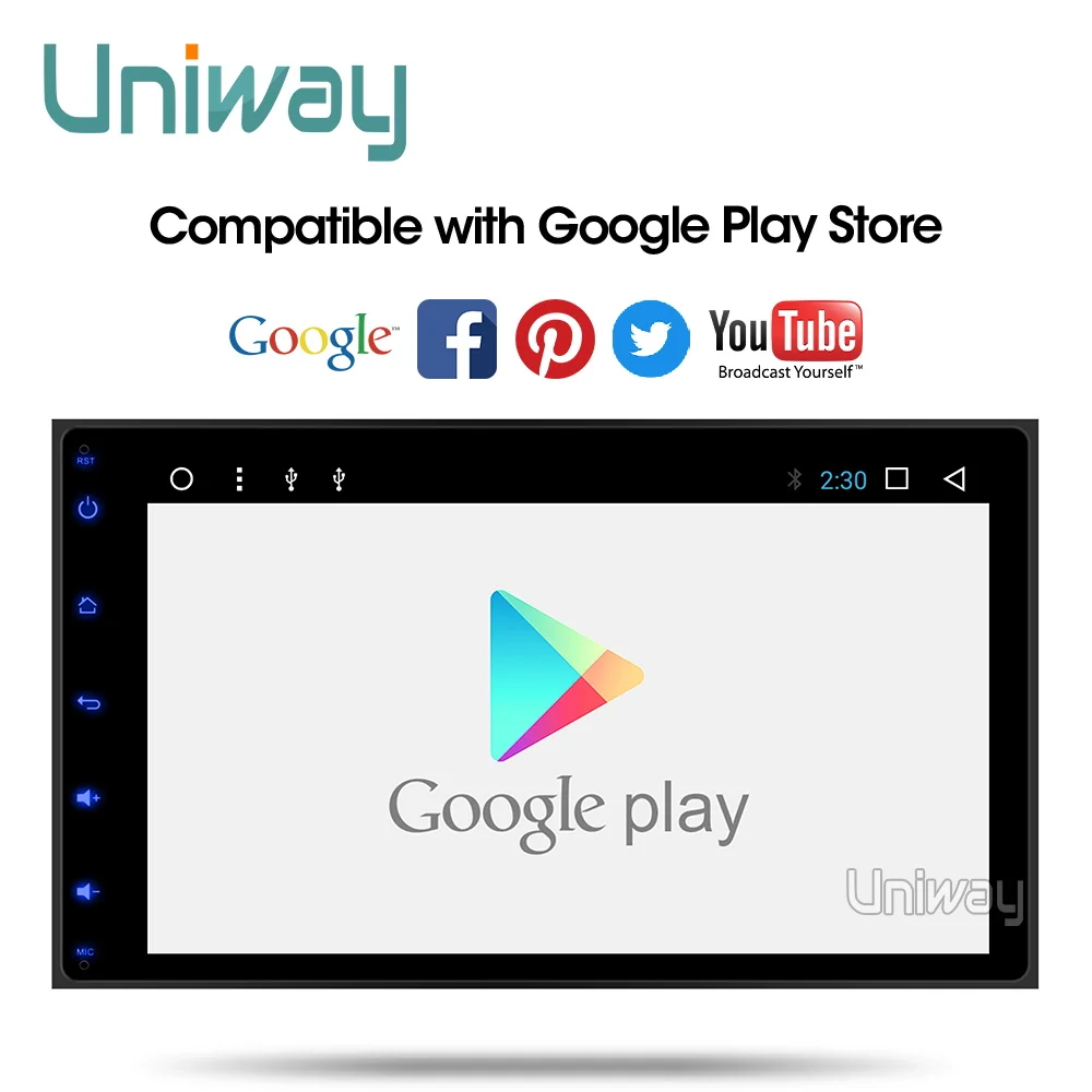 Perfect uniway  A17KLL9071  android 9.0 car dvd navigation for toyota corolla/auris  2016 2017 car radio stereo head unit navigation 1