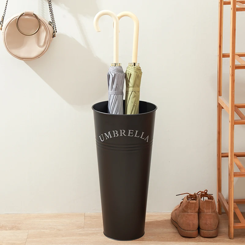 Umbrella Holder European Modern Fashion Umbrella Stand for Office Home Wrought Iron Storage Bucket organizer mx11011131
