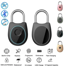 Портативный Умный БЕСКЛЮЧЕВОЙ электронный замок с отпечатком пальца USB Перезаряжаемый водонепроницаемый Быстрый разблокировка Противоугонная безопасность домашняя дверная сумка