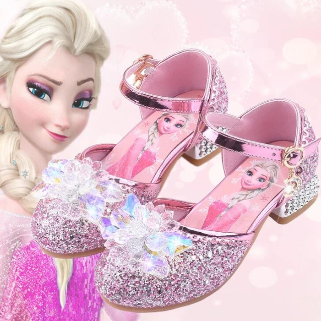 Disney Children Princess Frozen Shoes  Children Elsa Princess Sandals -  Disney Girls - Aliexpress