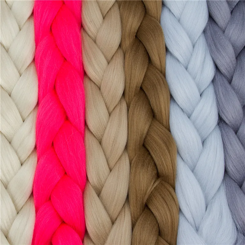 Synthetic Braiding Hair Hair Extensions 41 Inch 165g/Piece Jumbo Braiding Single Ombre Color Blonde To Pink