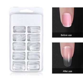 

100PCS Nail Extension Form Reusable False Forms Paperless Tray Quickly Building Mold Tips Fake Finger Nails Manicure Tools