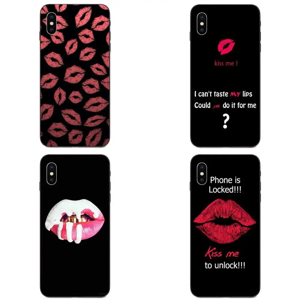 Для Apple iPhone 4 4S 5 5S SE 6 6S 7 8 11 Plus X XS Max XR Pro TPU шаблон телефон Поцелуй меня губы губная