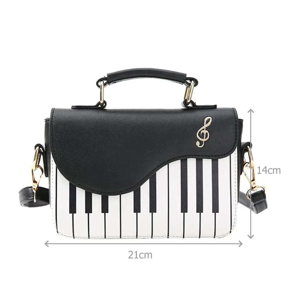 Cute Piano Pattern Fashion PU Leather Casual Ladies Handbag Shoulder Bag Crossbody Messenger Bag Pouch Totes Women's Flap bolsas 6