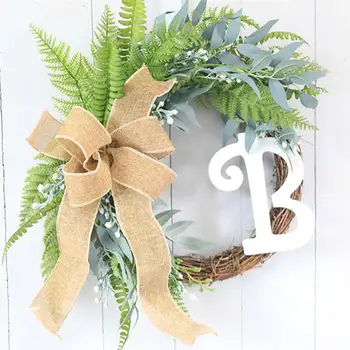 

1PC Wreath Christmas Rattan Ring Fresh Natural Decor Simulated Letters Wreath Xmas Door Garland for Door Home Wall Xmas