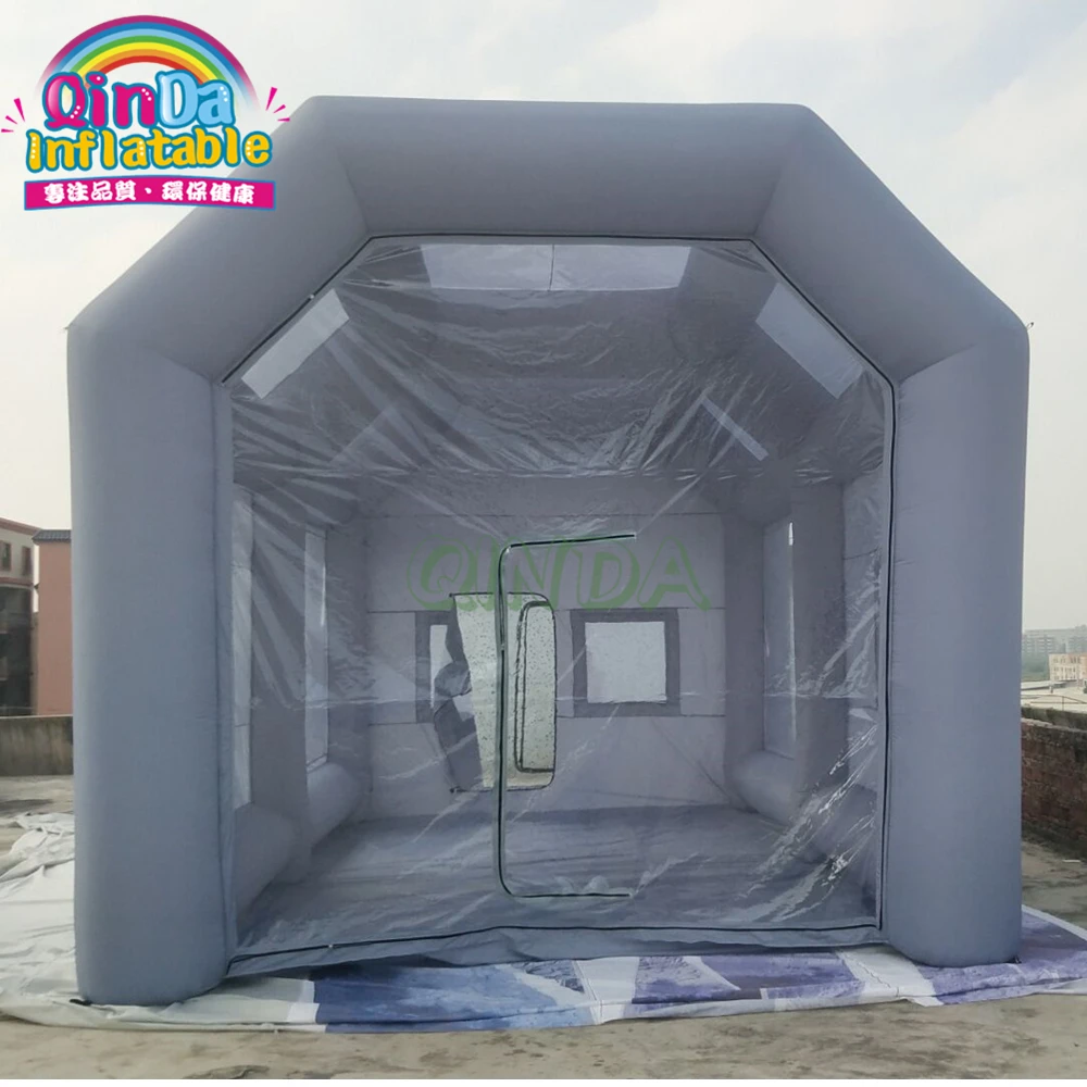 Giant Car Tent With Flitters Mobile Small Used Inflatable Car Spray Paint Booth For Sale 3