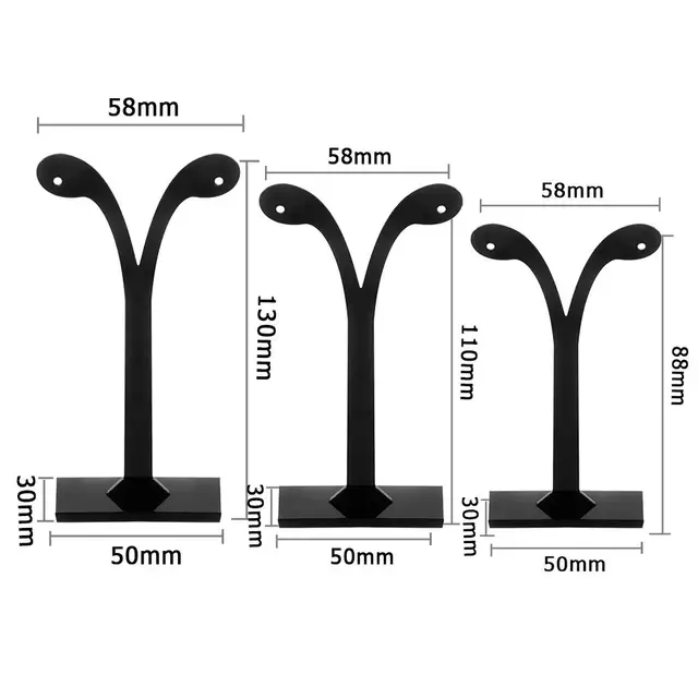 3 db/Beállított Levélmintás Fül Csapás Fülbevalók Ékszer Kijelző Tároló Állvány Show Fogas Kiegészítők - Image 6