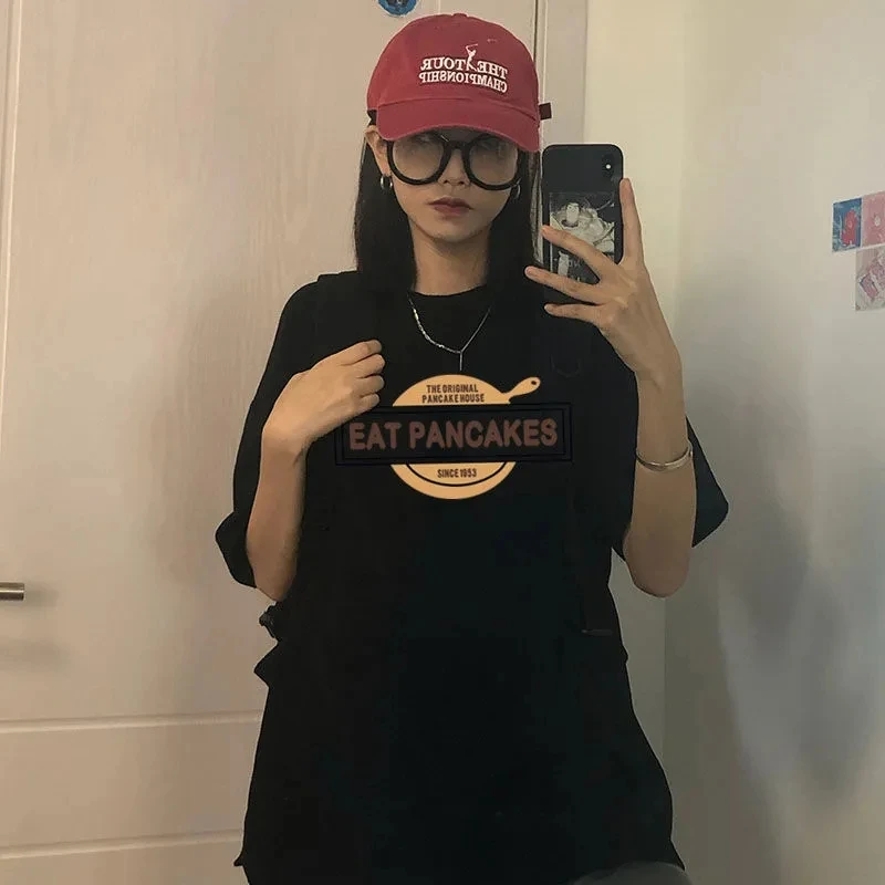 harajuku vintage gothic graphic punk clothes shirt clothing top женские футболки Women's t-shirts korean cotton Oversize Tops