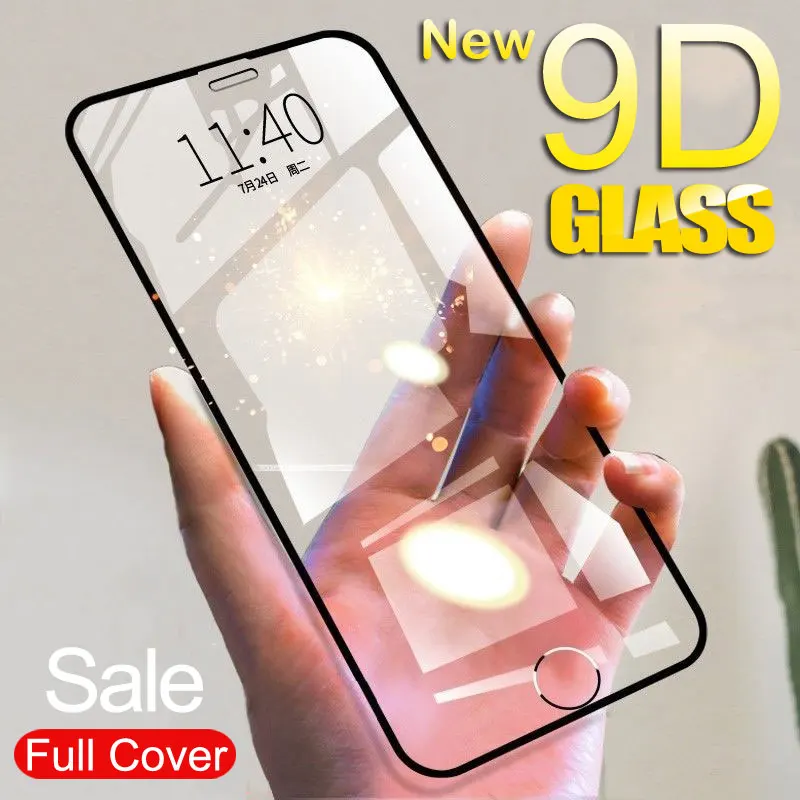

9D Curved Protective Glass On The For iPhone 11 Pro Max 6 6s 7 8 Plus Tempered Glass For iPhone X XS MAX XR Screen Protector