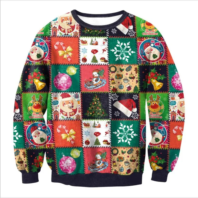 3D Уродливый Рождественский свитер, пуловер, свитера, джемперы, топы для мужчин и женщин, длинный рукав, Осень-зима, толстовка для рождества, праздника, вечеринки - Цвет: SWYS017
