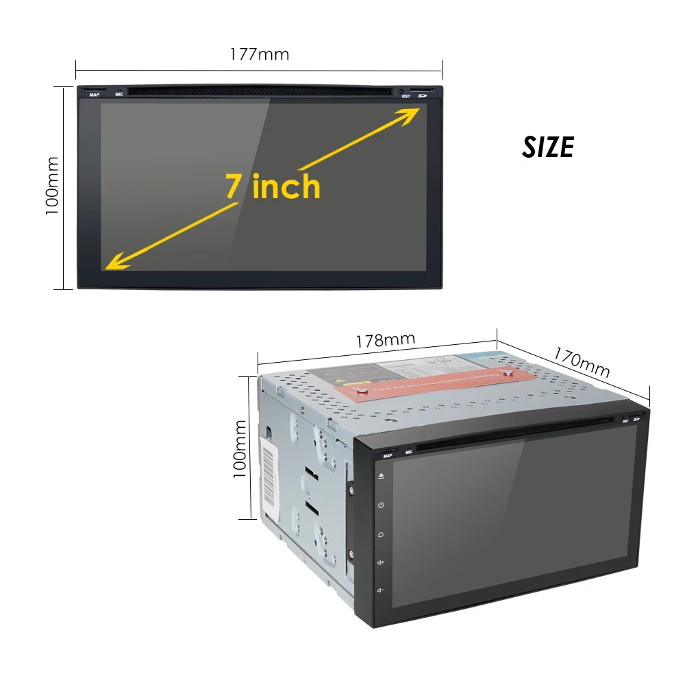 Excellent HD 800*480 screen OctaCore 4G RAM+64G ROM 2DIN universal car radio gps Android9.0 with wifi car stereo audio DVD PLAYER CAR NAVI 3