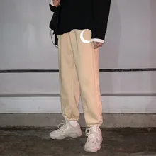 Плотные бархатные штаны для бега, мужские Модные Светоотражающие штаны с принтом, мужские уличные свободные брюки в стиле хип-хоп, мужские спортивные штаны, M-2XL