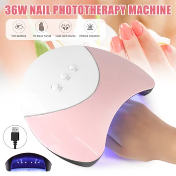 

36W Nail Dryer Machine UV LED Lamp Portable USB Home Use Nail UV Gel Varnish Dryer 12LEDS Lamp Nail Art Tools @ME88