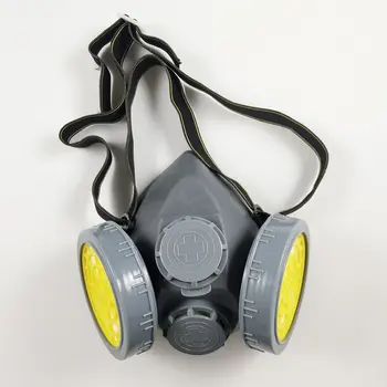 

Double Tank Mask Two Valves For Easy Breathing Easily Adjustable Strap Filtering Small Dusts Mists 1 Set