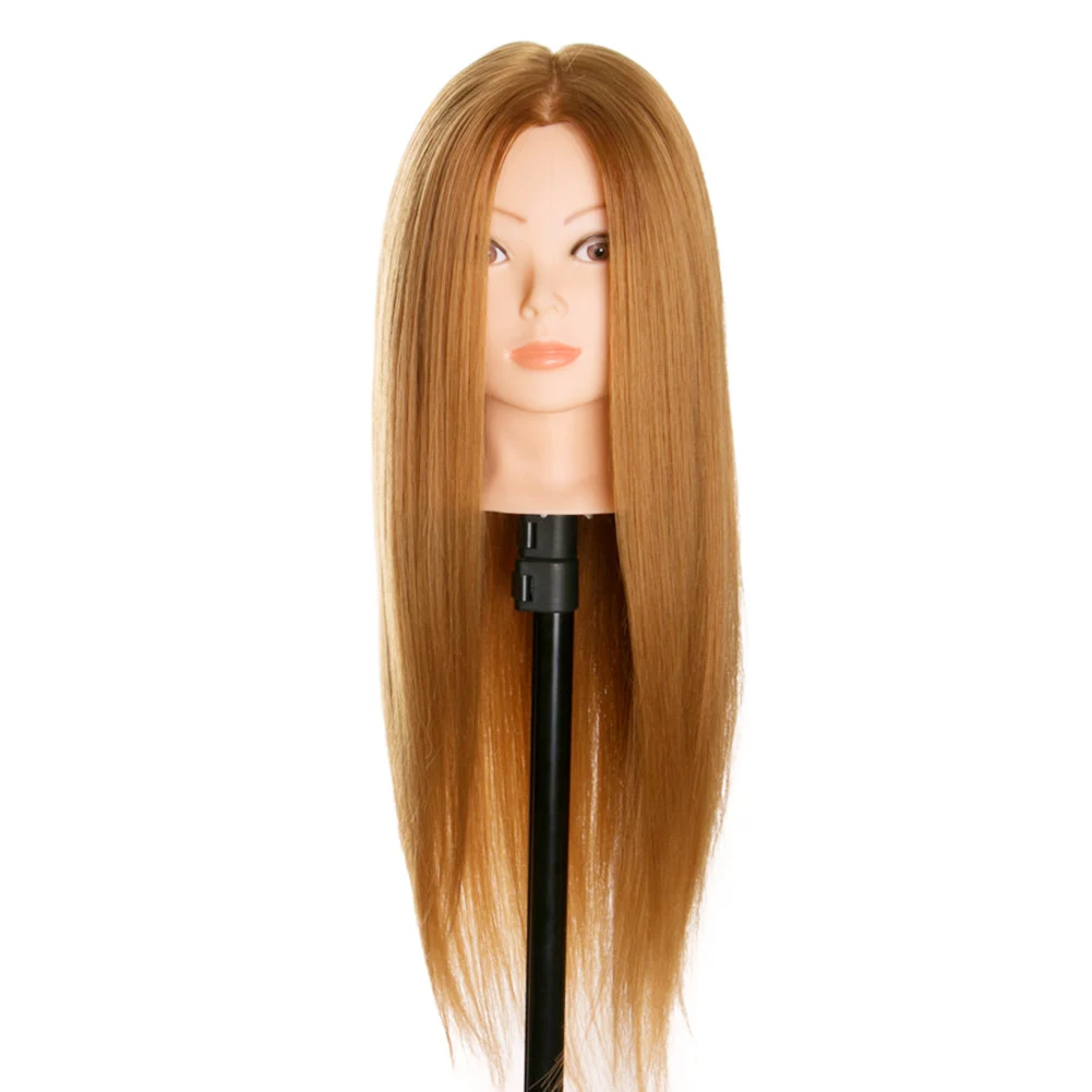 

Practical Handy Hairdressing Dolls Head Wig Long Hair Practice Training Professional Salon Styling MSI-19