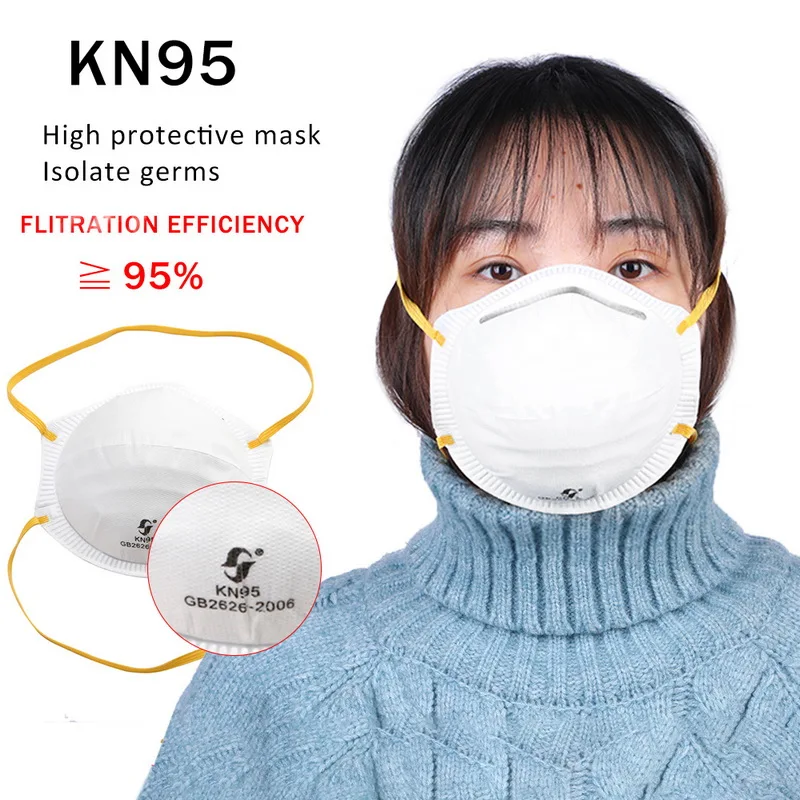 

2Pcs Surgical Bacteria Proof KN95 Mouth Masks With Activated Carbon Filter Antiviral Anti-fog Mask For The Face Dust-proof Mask