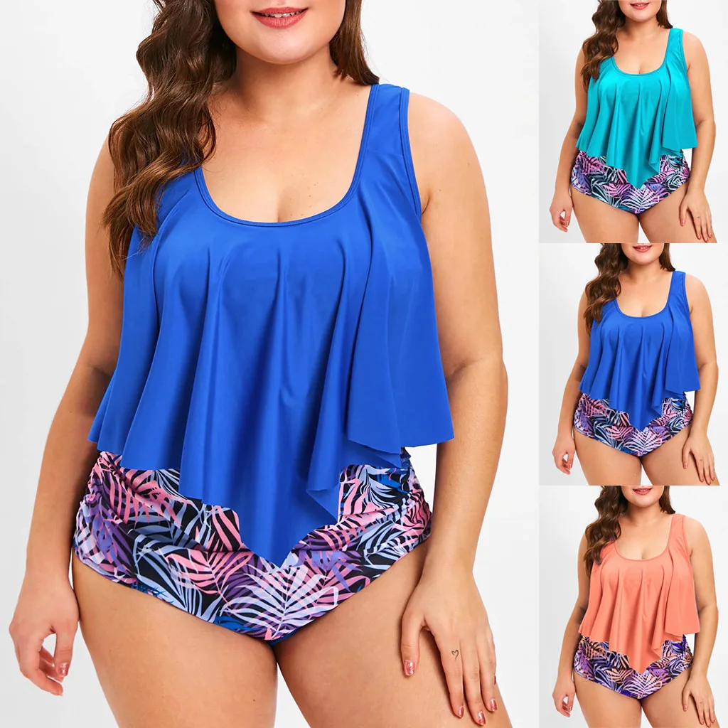 Maiô com babado plus size Clearance