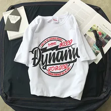 Summer New Hip-hop Jacket Street Fashion Short-sleeved T-shirt for Couples with Printed Letters Summer New Hip-hop Jacket Street Fashion Short-sleeved T-shirt for Couples with Printed Letters