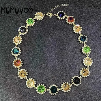 

High-Quality 2020 SWA New, Fashion Stylish Glamour Jewelry Vintage Baroque Contrast Crystal Women Necklace