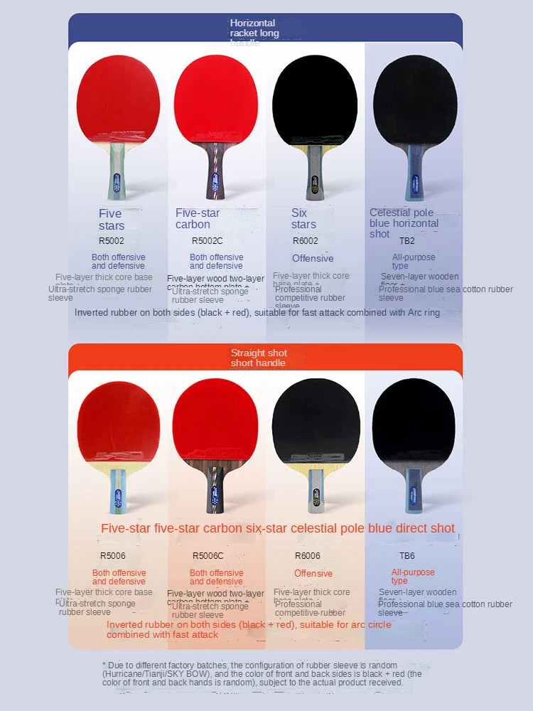 GENUINE Palio 3 Star Ping Pong Paddle Table Tennis Racket & FREE Case Long hand 