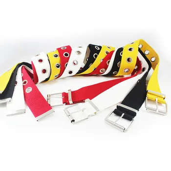 

women men canvas belt kpop Adult boy girl Teenager fashion trend Punk jeans Pant Waist Strap Female lady male Hip Hop Waistband