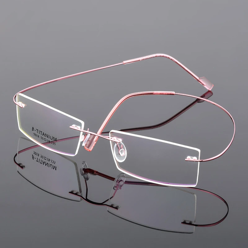 フレームなしの超軽量チタン眼鏡 フレームなし 度付き眼鏡 ネジなし B2 Titanium Eyeglasses Titanium Eyeglasses Rimlesseyeglasses Rimless Aliexpress