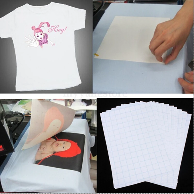 Papel de transferencia térmica A4 para camisetas, papel de inyección de
