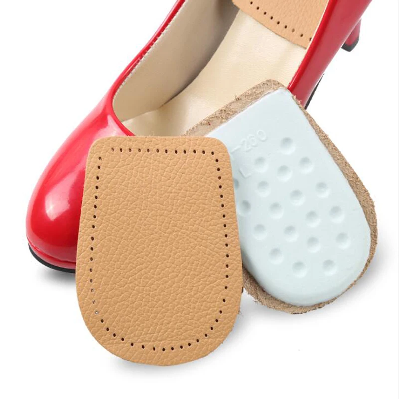 

200pair/lot Pain Relief Cattle Hide Elastic Latex Heel Half Shoe Pad Shoe Cushion Comfortable Buffering Insole