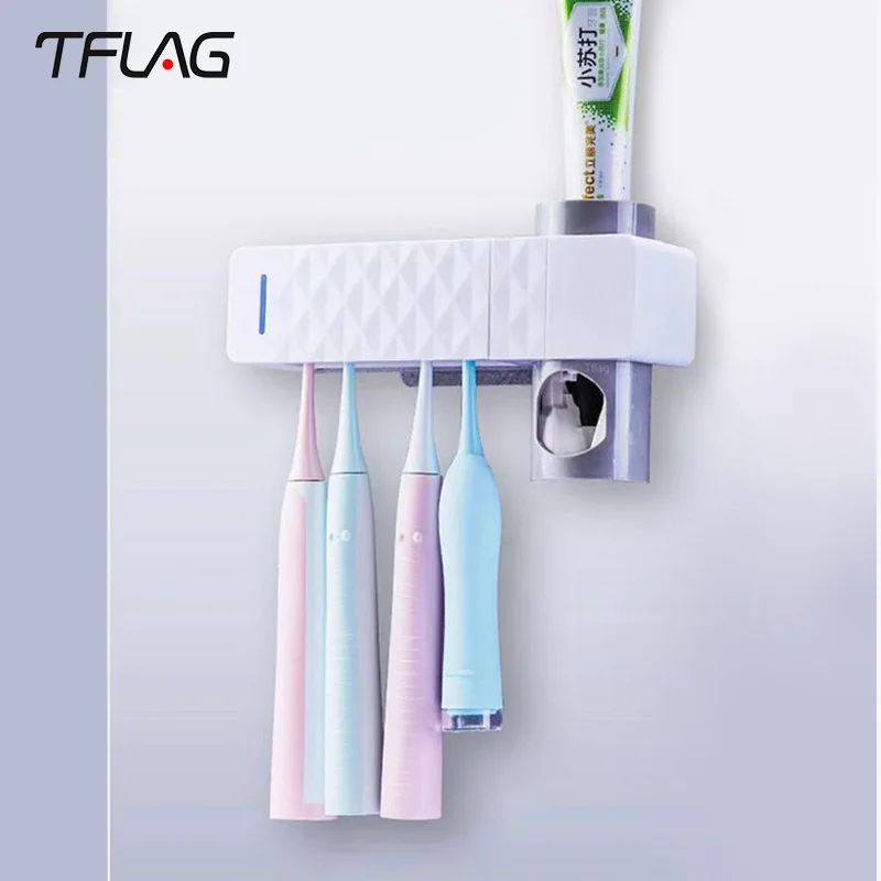 Tflag Toothbrush Disinfection Stand UV Sterilizer Sterilization Wall Hanging Smart Home Bathroom | Электроника