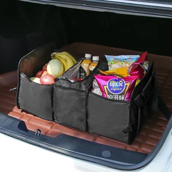 

Universal Car Trunk Storage Box Extra Large Collapsible Organizer Seat Organizer Car Stowing Tidying With 3 Large Compartment