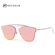 AEVOGUE, женские солнцезащитные очки, металлическая оправа, отражающее покрытие, зеркальная плоская панель, линзы, фирменный дизайн, солнцезащитные очки Oculos De Sol AE0329