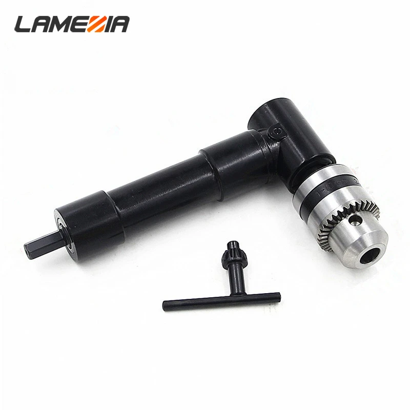 

LAMEZIA 90 Degree 8mm Adjustable Hex Angle Driver Screwdriver Extension Socket Adapter Drill Chuck Power Tools Accessories