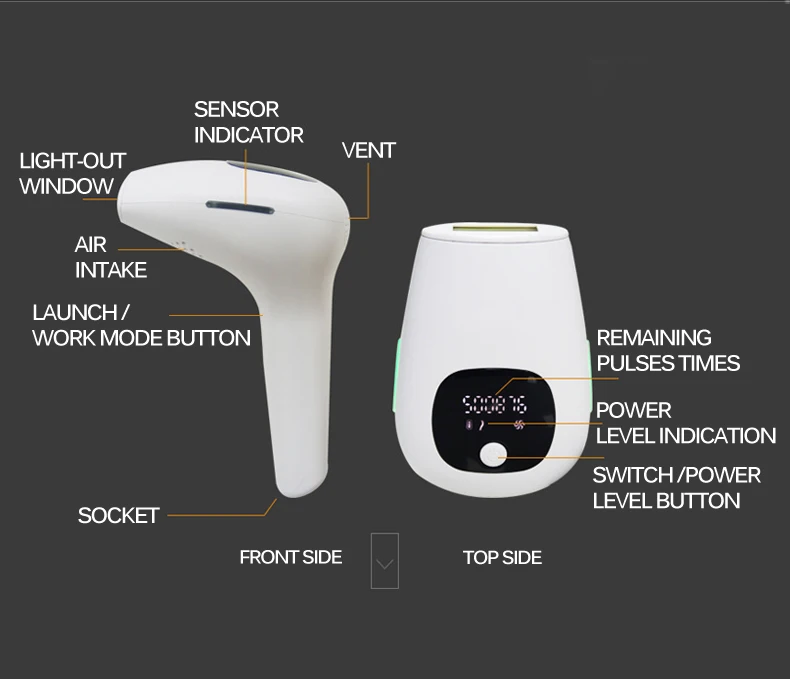 IPL лазерный эпилятор для удаления волос 500000 вспышек с ЖК-дисплеем, триммер для постоянного бикини для мужчин и женщин, Электрический лазерный эпилятор