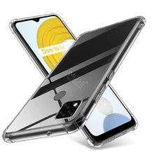 Caso de telefone de silicone transparente para realme c21 limpar capa traseira macia em realmy c 21 c21 21c realmec21à prova de choque casos