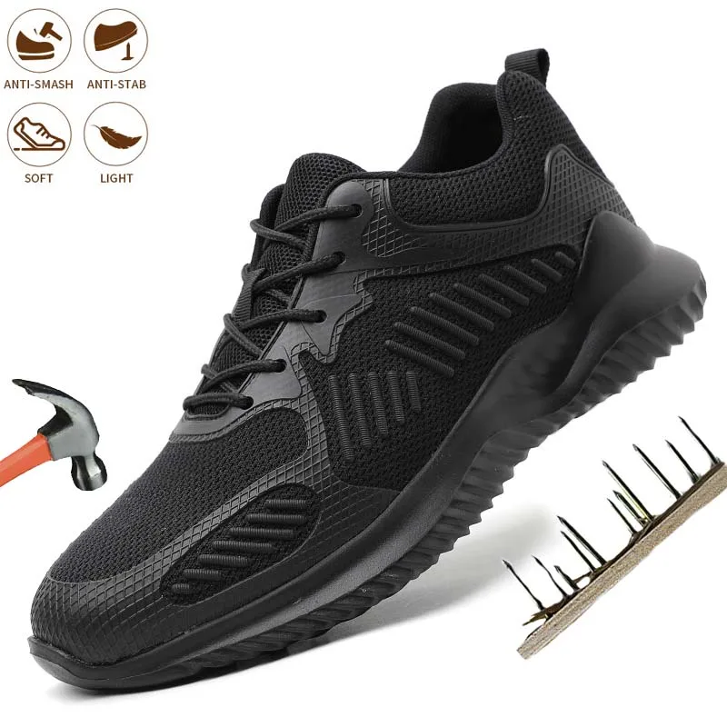 Lightweight Comfortable High Quality Mens Safety Work Trainers Shoes Steel Toe 