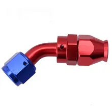 AN8 фитинг адаптер алюминиевый 45 градусов PTFE мазута поворотный мотыги конец масло многоразового использования шланг линия Fiiting Универсальный