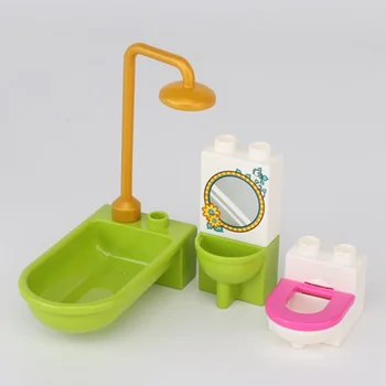 

Duplo Creator Building Blocks Bathroom Supplies For Children Toy Model City Gift Toys Accessory Compatible Duploed Bricks Cities