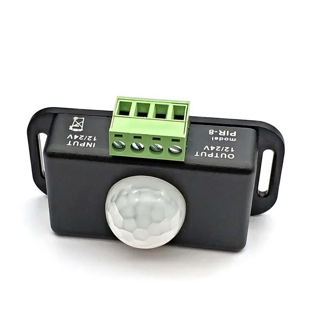 Interruptor de Sensor de movimiento PIR ajustable automático, Detector infrarrojo, módulo de interruptor de luz para lámpara de tira de luz LED, CC de 12V, 24V, 8A - Imagen 3