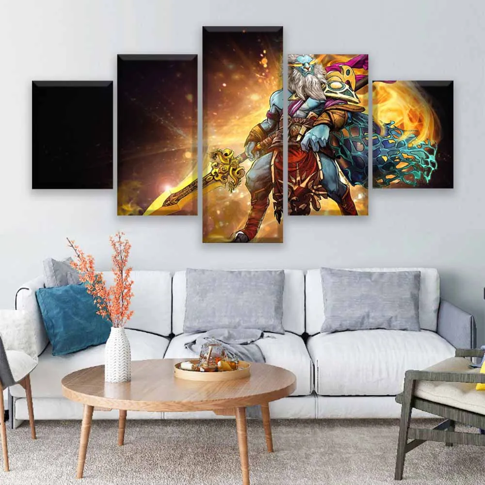  Modern Canvas Painting Modular Game Poster 5 Pieces 2 DotA Juggernaut Wall Art Home Decor Boys Room