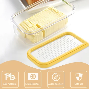 

Cheese Cutting Crisper Home Portable Keeper Dish With Lid Sealing Cutting Kitchen Butter Storage Box Rectangle Container Cheese