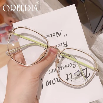 

Fashion Transparent Glasses Ladies Optical Large Frame Glasses Frame Retro Simple Polygon Frame Glasses Can Wear Myopia Glasses