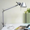 Adjustable Long Swing Arm Desk Lamp Modern Fashion Silver Aluminium Office Reading Study LED Clamp Desktop Table Light with Clip 5
