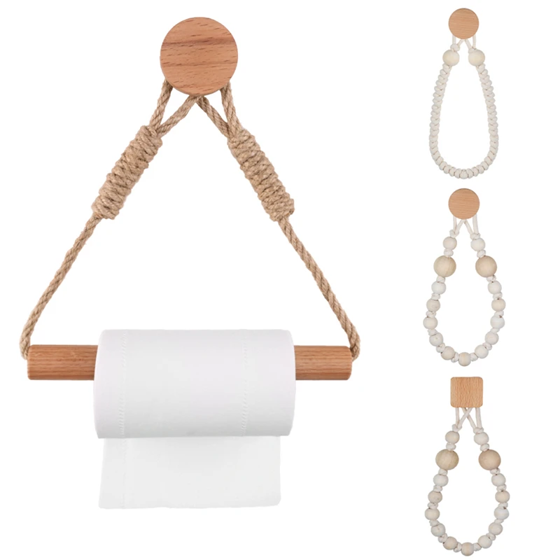 Toilet Paper Holder Wall Mounted WC Washroom Bathroom Accessories Wooden Rolling Paper Tissue Holder Toilet Towel Rack paper towel holder toilet paper holder toilet roll holder tissue holder