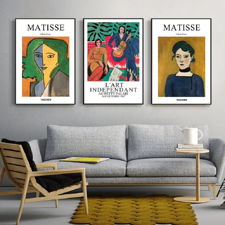 Северная Мода ретро плакаты и принты Matisse абстрактный портрет Настенная картина